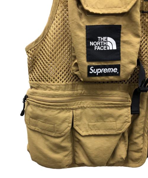 THE NORTH FACE（ザ ノース フェイス）THE NORTH FACE (ザ ノース フェイス) SUPREME (シュプリーム) メッシュベスト Cargo Vest（カーゴ ベスト） カーキ サイズ:SPの古着・服飾アイテム