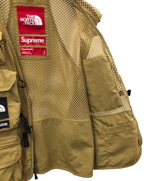 THE NORTH FACE（ザ ノース フェイス）THE NORTH FACE (ザ ノース フェイス) SUPREME (シュプリーム) メッシュベスト Cargo Vest（カーゴ ベスト） カーキ サイズ:SPの古着・服飾アイテム