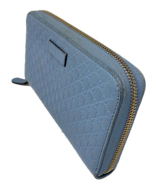 GUCCI（グッチ）GUCCI (グッチ) 長財布 マイクログッチシマ スカイブルー サイズ:実寸サイズにてご確認下さい。の古着・服飾アイテム