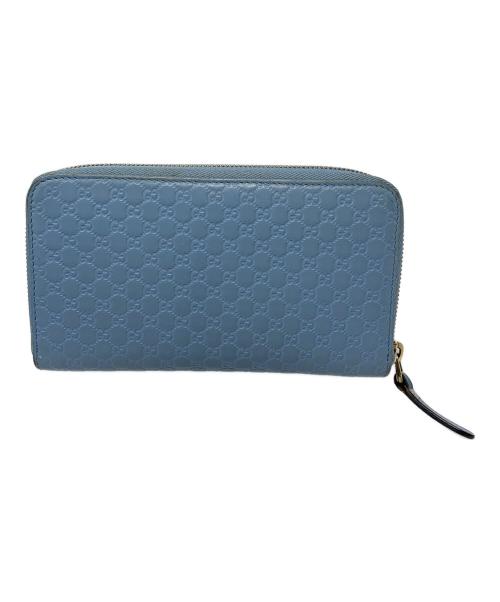 GUCCI（グッチ）GUCCI (グッチ) 長財布 マイクログッチシマ スカイブルー サイズ:実寸サイズにてご確認下さい。の古着・服飾アイテム