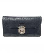 LOUIS VUITTONルイ ヴィトン）の古着「長財布 マヒナ ポルトフォイユ・アメリア」｜ブラック