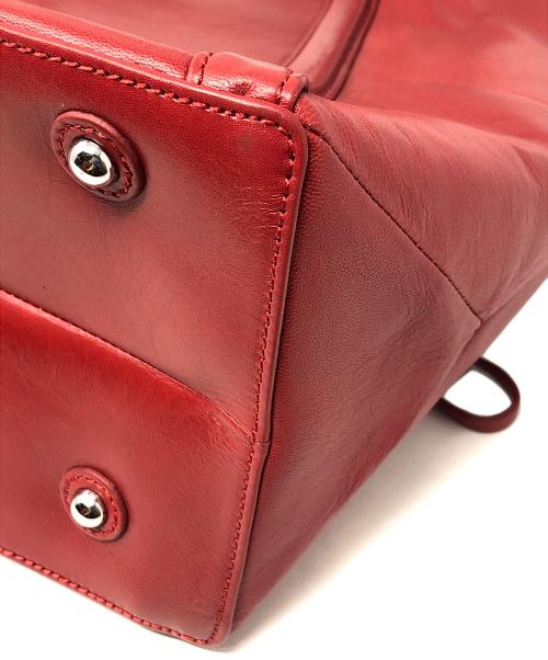 PID（ピーアイディー）PID (ピーアイディー) レザートートバッグ レッド サイズ:実寸サイズにてご確認ください。の古着・服飾アイテム