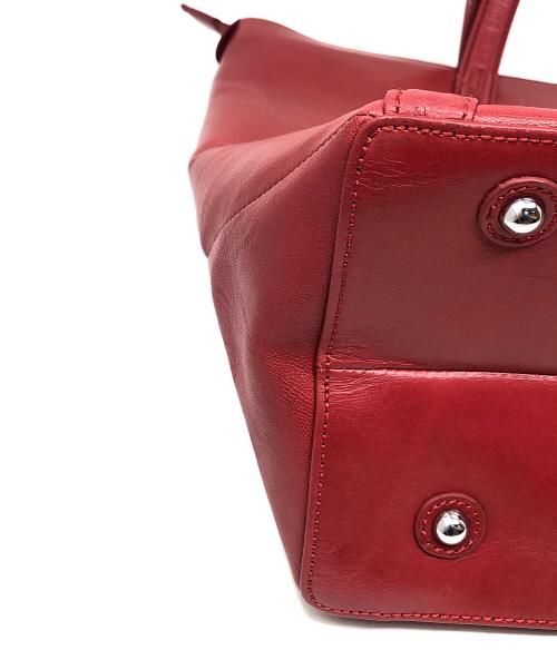 PID（ピーアイディー）PID (ピーアイディー) レザートートバッグ レッド サイズ:実寸サイズにてご確認ください。の古着・服飾アイテム
