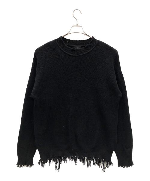 BREATH（ブレス）BREATH (ブレス) ダメージニット ブラック サイズ:実寸サイズにてご確認ください。の古着・服飾アイテム