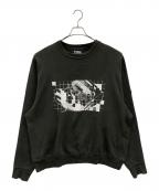 CAV EMPTシーイー）の古着「スウェット WASHED DIMENSIONS CREW NECK（ウォッシュド ディメンションズ クルー ネック）」｜ブラック