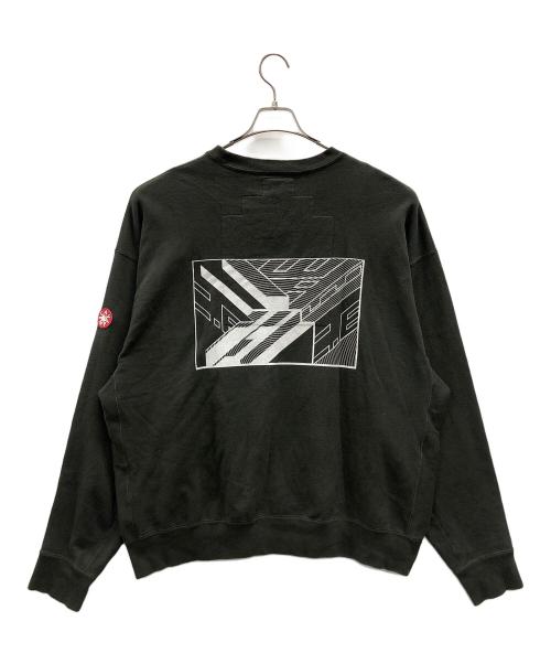 CAV EMPT（シーイー）CAV EMPT (シーイー) スウェット WASHED DIMENSIONS CREW NECK（ウォッシュド ディメンションズ クルー ネック） ブラック サイズ:XLの古着・服飾アイテム