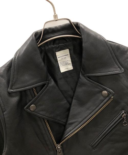 BACK NUMBER（バックナンバー）BACK NUMBER (バックナンバー) ダブルライダースジャケット ブラック サイズ:Lの古着・服飾アイテム