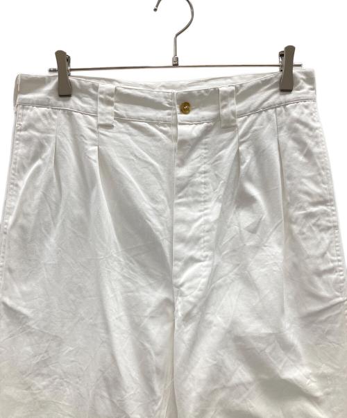 WAIPER INC（ワイパーインク）WAIPER INC (ワイパーインク) パンツ フランス軍 ツータック チノトラウザー ホワイト サイズ:24の古着・服飾アイテム