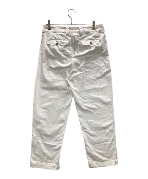 WAIPER INC（ワイパーインク）WAIPER INC (ワイパーインク) パンツ フランス軍 ツータック チノトラウザー ホワイト サイズ:24の古着・服飾アイテム