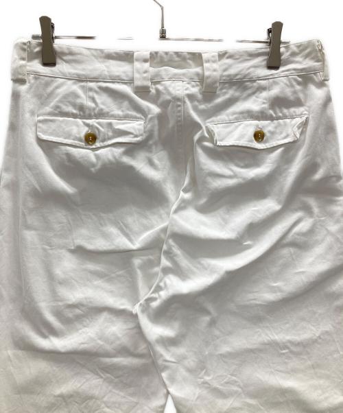 WAIPER INC（ワイパーインク）WAIPER INC (ワイパーインク) パンツ フランス軍 ツータック チノトラウザー ホワイト サイズ:24の古着・服飾アイテム
