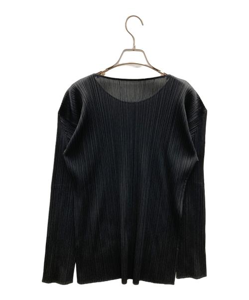 ISSEY MIYAKE（イッセイミヤケ）ISSEY MIYAKE (イッセイミヤケ) カットソー PLEATS PLEASE（プリーツ プリーズ） ブラック サイズ:3の古着・服飾アイテム