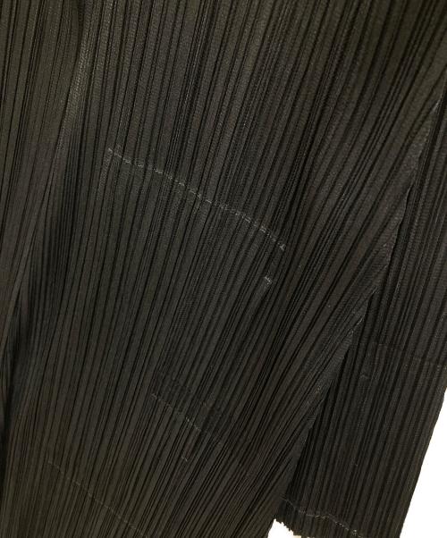 ISSEY MIYAKE（イッセイミヤケ）ISSEY MIYAKE (イッセイミヤケ) ロングカーディガン PLEATS PLEASE（プリーツ プリーズ） ブラック サイズ:3の古着・服飾アイテム