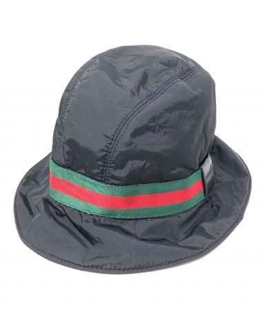 GUCCI サファリハット 中古・古着通販】GUCCI (グッチ) サファリハット ブラック サイズ:実寸