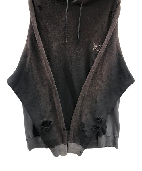 Needles（ニードルズ）Needles (ニードルズ) パーカー 2-Tone Sweat Hoodie（ツー-トーン スウェット フーディ） ブラック サイズ:Lの古着・服飾アイテム