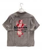 KING LOUIEキングルイ）の古着「ボーリングシャツ」｜グレー