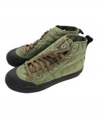 DIESELディーゼル）の古着「ハイカットスニーカー S-MUJI MC」｜オリーブ