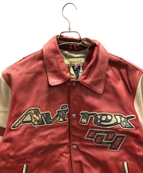 AVIREX（アヴィレックス）AVIREX (アヴィレックス) スタジャン レッド サイズ:Mの古着・服飾アイテム
