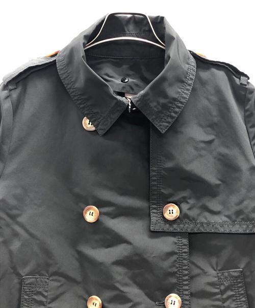 MONCLER（モンクレール）MONCLER (モンクレール) ショートトレンチコート ブラック サイズ:1の古着・服飾アイテム