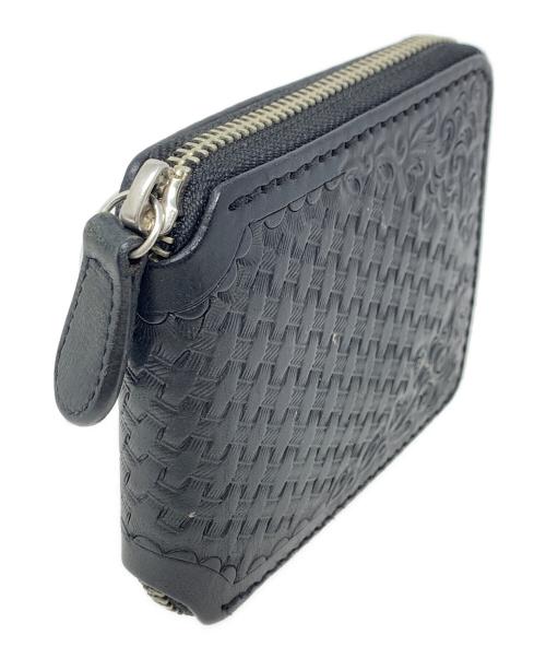 saad（サード）saad (サード) 財布 ラウンドファスナーショートウォレット ブラック サイズ:実寸サイズにてご確認ください。の古着・服飾アイテム