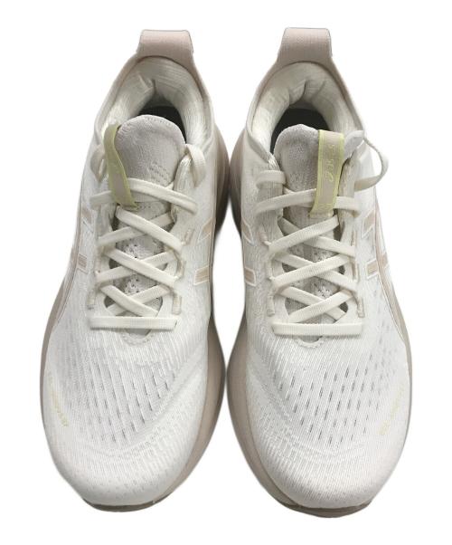 asics（アシックス）asics (アシックス) ローカットスニーカー GEL-NIMBUS 27 (ゲルニバス 27) アイボリー サイズ:25cmの古着・服飾アイテム