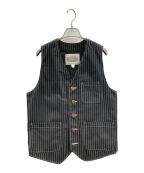 Pherrow'sフェローズ）の古着「ワークベスト」｜ブラック×ホワイト