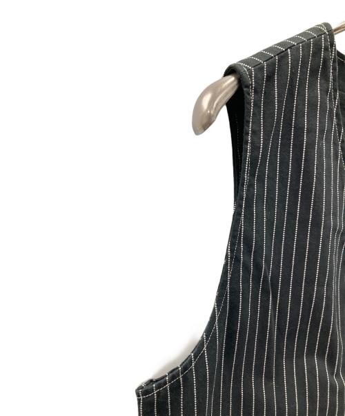 Pherrow's（フェローズ）PHERROW'S (フェローズ) ワークベスト ブラック×ホワイト サイズ:40の古着・服飾アイテム