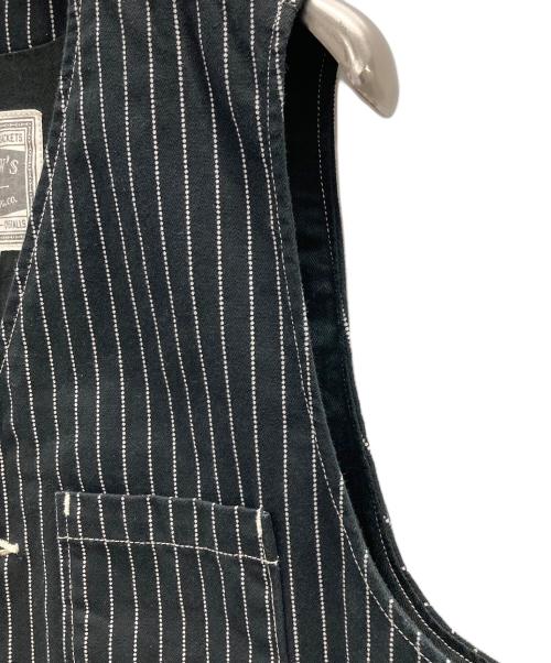 Pherrow's（フェローズ）PHERROW'S (フェローズ) ワークベスト ブラック×ホワイト サイズ:40の古着・服飾アイテム