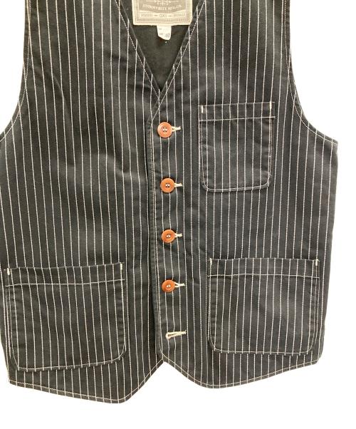 Pherrow's（フェローズ）PHERROW'S (フェローズ) ワークベスト ブラック×ホワイト サイズ:40の古着・服飾アイテム