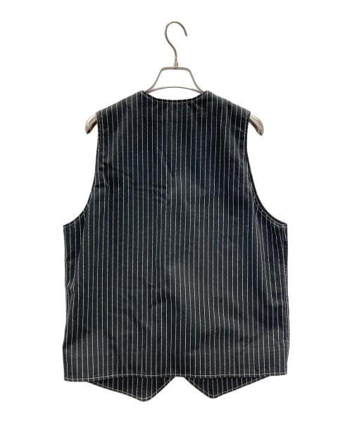 Pherrow's（フェローズ）PHERROW'S (フェローズ) ワークベスト ブラック×ホワイト サイズ:40の古着・服飾アイテム