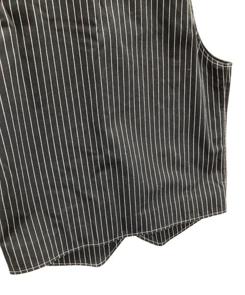 Pherrow's（フェローズ）PHERROW'S (フェローズ) ワークベスト ブラック×ホワイト サイズ:40の古着・服飾アイテム