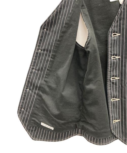 Pherrow's（フェローズ）PHERROW'S (フェローズ) ワークベスト ブラック×ホワイト サイズ:40の古着・服飾アイテム