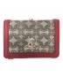 Vivienne Westwood（ヴィヴィアンウエストウッド）の古着「3つ折り財布 SMALL FRAME WALLET（スモール フレーム ウォレット）」｜ベージュ×レッド