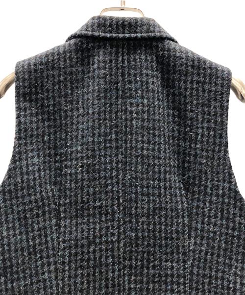 NIGEL CABOURN（ナイジェルケーボン）NIGEL CABOURN (ナイジェルケーボン) Harris Tweed (ハリスツイード) ベスト ブルー×ブラック サイズ:48の古着・服飾アイテム