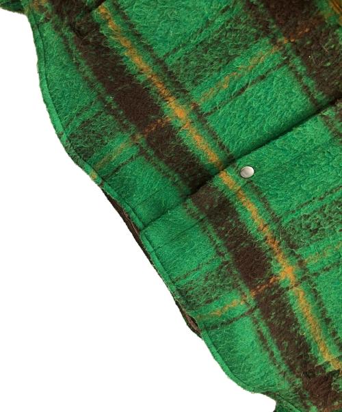 MLVINCE（メルヴィンス）MLVINCE (メルヴィンス) シャツジャケット OVERSIZED CHECK JACKET（オーバーサイズド チェック ジャケット） グリーン サイズ:Mの古着・服飾アイテム