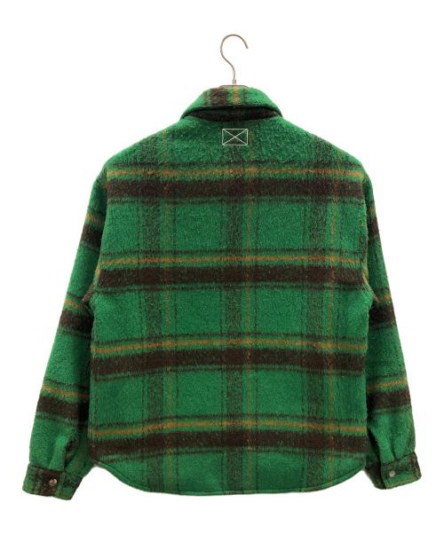 MLVINCE（メルヴィンス）MLVINCE (メルヴィンス) シャツジャケット OVERSIZED CHECK JACKET（オーバーサイズド チェック ジャケット） グリーン サイズ:Mの古着・服飾アイテム