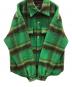 中古・古着 MLVINCE (メルヴィンス) シャツジャケット OVERSIZED CHECK JACKET（オーバーサイズド チェック ジャケット） グリーン サイズ:M：11000円