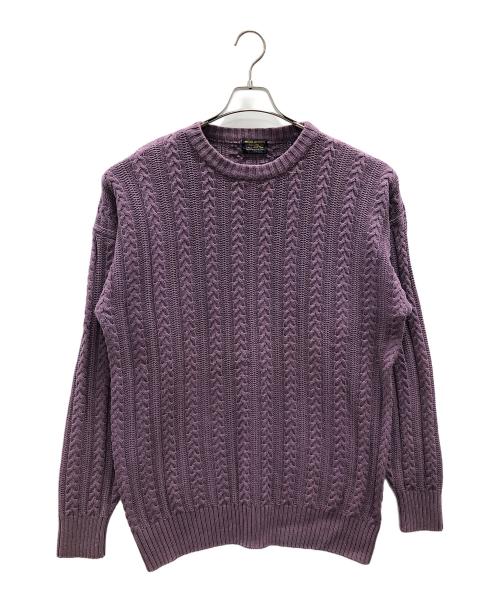 BROOKS BROTHERS（ブルックスブラザーズ）BROOKS BROTHERS (ブルックスブラザーズ) ニット ケーブル クルーネックセーター バイオレット サイズ:Lの古着・服飾アイテム