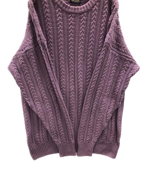 BROOKS BROTHERS（ブルックスブラザーズ）BROOKS BROTHERS (ブルックスブラザーズ) ニット ケーブル クルーネックセーター バイオレット サイズ:Lの古着・服飾アイテム