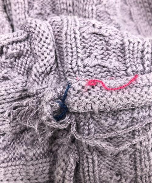 BROOKS BROTHERS（ブルックスブラザーズ）BROOKS BROTHERS (ブルックスブラザーズ) ニット ケーブル クルーネックセーター バイオレット サイズ:Lの古着・服飾アイテム