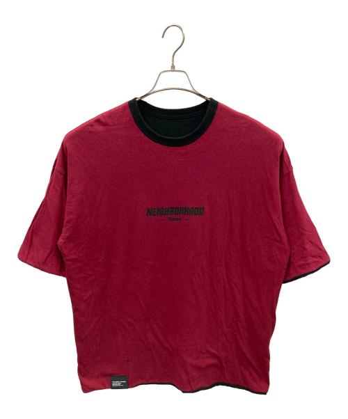NEIGHBORHOOD（ネイバーフッド）NEIGHBORHOOD (ネイバーフッド) リバーシブルシャツ REVERSIBLE CREWNECK（リバーシブル クルーネック） レッド×ブラック サイズ:Lの古着・服飾アイテム
