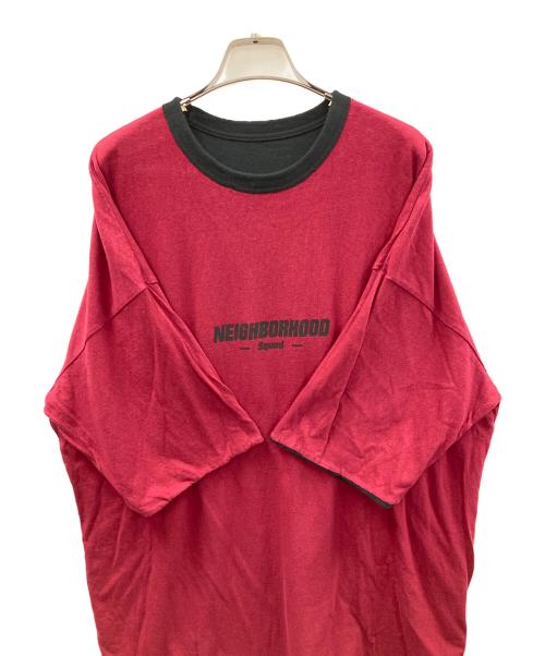 NEIGHBORHOOD（ネイバーフッド）NEIGHBORHOOD (ネイバーフッド) リバーシブルシャツ REVERSIBLE CREWNECK（リバーシブル クルーネック） レッド×ブラック サイズ:Lの古着・服飾アイテム