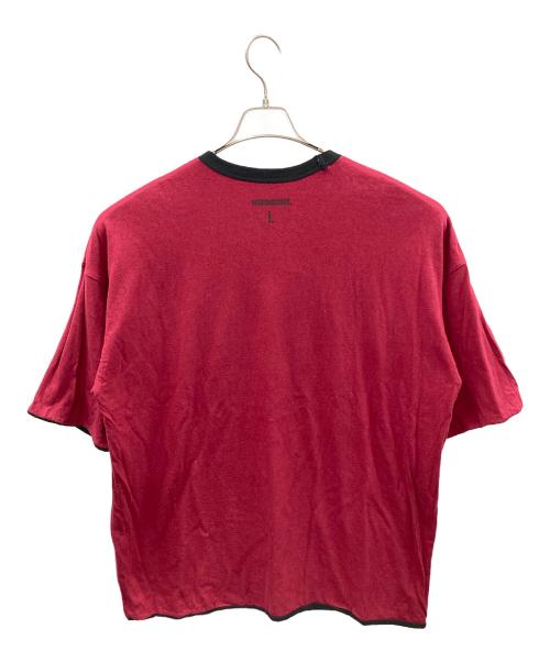 NEIGHBORHOOD（ネイバーフッド）NEIGHBORHOOD (ネイバーフッド) リバーシブルシャツ REVERSIBLE CREWNECK（リバーシブル クルーネック） レッド×ブラック サイズ:Lの古着・服飾アイテム