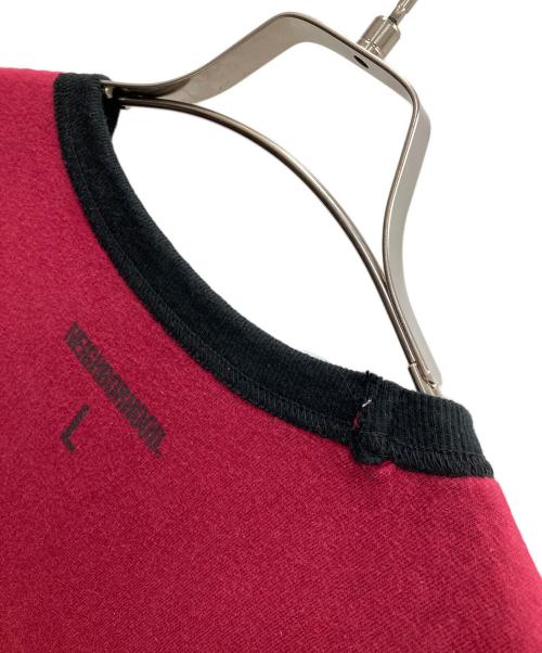 NEIGHBORHOOD（ネイバーフッド）NEIGHBORHOOD (ネイバーフッド) リバーシブルシャツ REVERSIBLE CREWNECK（リバーシブル クルーネック） レッド×ブラック サイズ:Lの古着・服飾アイテム