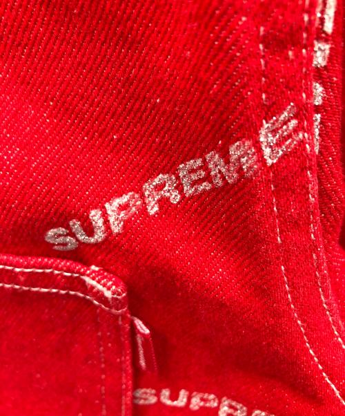 SUPREME（シュプリーム）SUPREME (シュプリーム) ジャケット 17ss Denim Logo Chore Jacket（セブンティーン エスエス デニム ロゴ チョア ジャケット） レッド サイズ:Mの古着・服飾アイテム