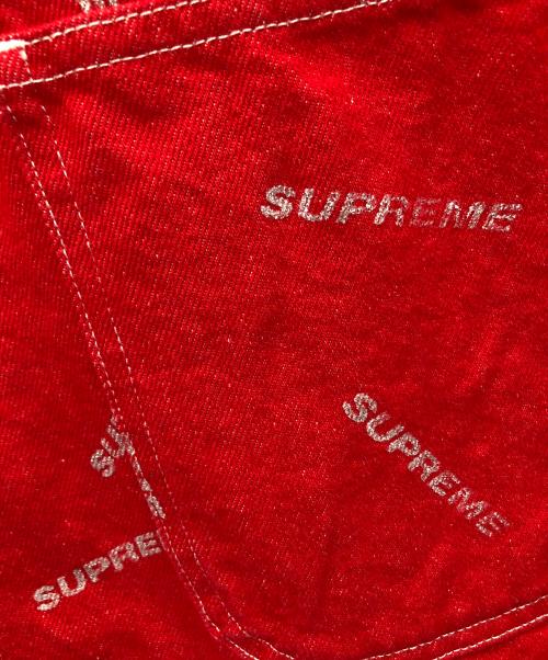 SUPREME（シュプリーム）SUPREME (シュプリーム) ジャケット 17ss Denim Logo Chore Jacket（セブンティーン エスエス デニム ロゴ チョア ジャケット） レッド サイズ:Mの古着・服飾アイテム