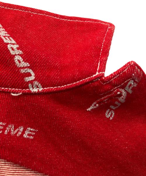 SUPREME（シュプリーム）SUPREME (シュプリーム) ジャケット 17ss Denim Logo Chore Jacket（セブンティーン エスエス デニム ロゴ チョア ジャケット） レッド サイズ:Mの古着・服飾アイテム