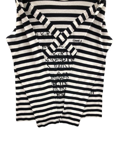 COMME des GARCONS（コムデギャルソン）COMME des GARCONS (コムデギャルソン) 長袖Tシャツ ブラック×ホワイト サイズ:Mの古着・服飾アイテム