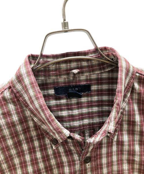 GAP（ギャップ）GAP (ギャップ) 長袖シャツ レッド×ホワイト サイズ:M/Mの古着・服飾アイテム
