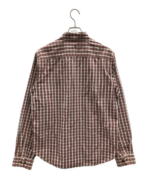 GAP（ギャップ）GAP (ギャップ) 長袖シャツ レッド×ホワイト サイズ:M/Mの古着・服飾アイテム