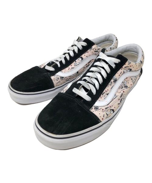 VANS（ヴァンズ）VANS (バンズ) PEANUTS (ピーナッツ) ローカットスニーカー ブラック×ベージュ サイズ:27.5cmの古着・服飾アイテム